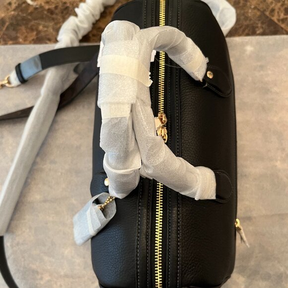 NWT Coach Rowan Large Black Satchel Bag & an Extra Coach Strap (Reversible) - Picture 6 of 14